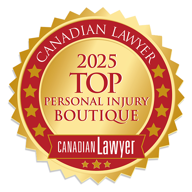Canadian Lawyer Magazine Award for Top 10 Personal Injury Boutiqe Law Firm in Ontario